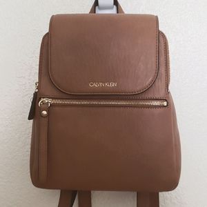 Calvin Klein Elaine backpack in caramel color